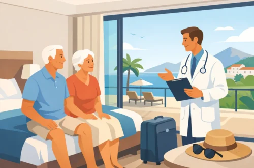 Kan ældre få lægebesøg på hotellet i Spanien?