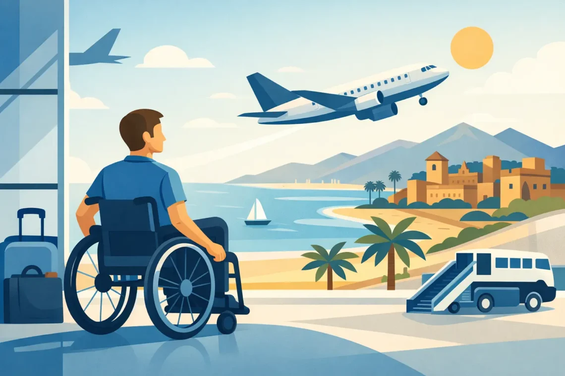 Planlæg kørestolsvenlig flyrejse til Malaga