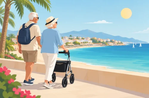 Eksempel på seniorrejse med rollator til Solkysten